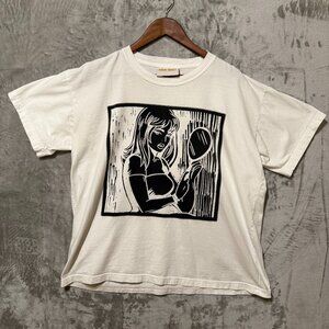 Billie Eilish Graphic T-Shirt White XL Official 2021 Tour Merch Short Sleeve Tee